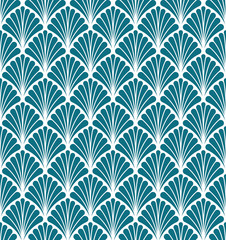 Abstract Floral Seamless Art Deco Pattern. Stylish antique background.