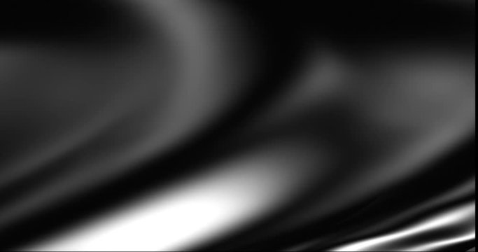 animated black shiny silk fabric in wind, waves, can be used as background