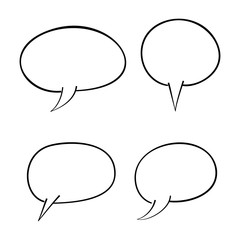 Hand drawn speech bubble