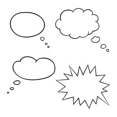 Hand drawn speech bubble. Vector illustration