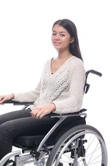 Woman in a wheelchair