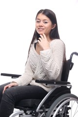 Woman in a wheelchair