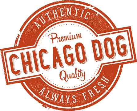 Chicago Style Hot Dog Vintage Sign