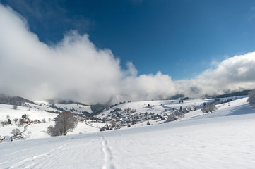 Fototapeta na wymiar Winterlicher Schwarzwald bei Hofsgrund