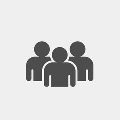 Group of people flat vector icon	