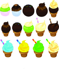 illustrator 2d cupcake