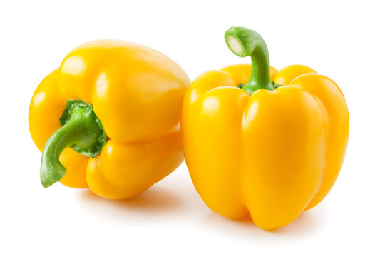 yellow pepper isolated on white