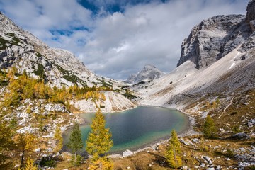 Lake Ledvica at Triglavska Sedmera jezera In Triglav National park