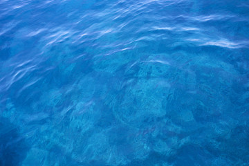 Beautiful blue sea next to Bisevo island, Croatia