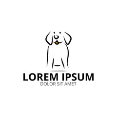 Dog logo and icon design concept template