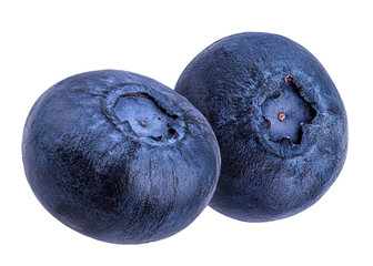 Fresh blueberries isolated on white, background