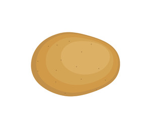 drawing of a potato on a white background