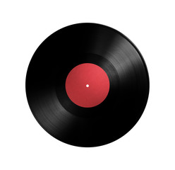 vinyl record isolated on white background