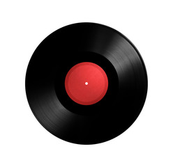 vinyl record isolated on white background