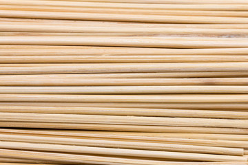 Close-up small brown wood isolated on white background. It copy space and selection focus.