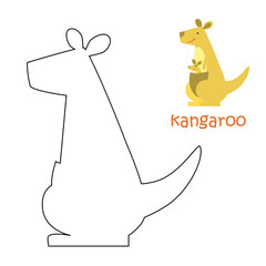 Kids coloring page - kangaroo