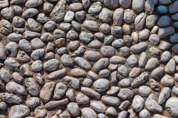 mit Steinen gepflasteter Boden Textur