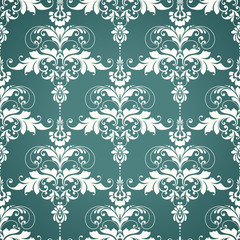 Seamless damask pattern. Ornamental background with pattern.