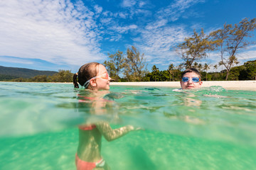 Kids having fun at beach