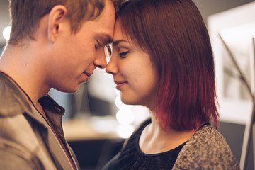 Happy couple moments together