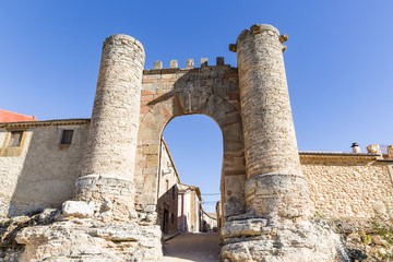 puerta de Sollera entrance gate in Retortillo de Soria town, province of Soria, Spain