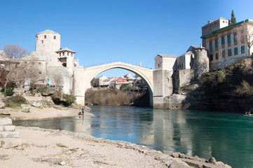 Obraz premium Stari Most bridge over Neretva