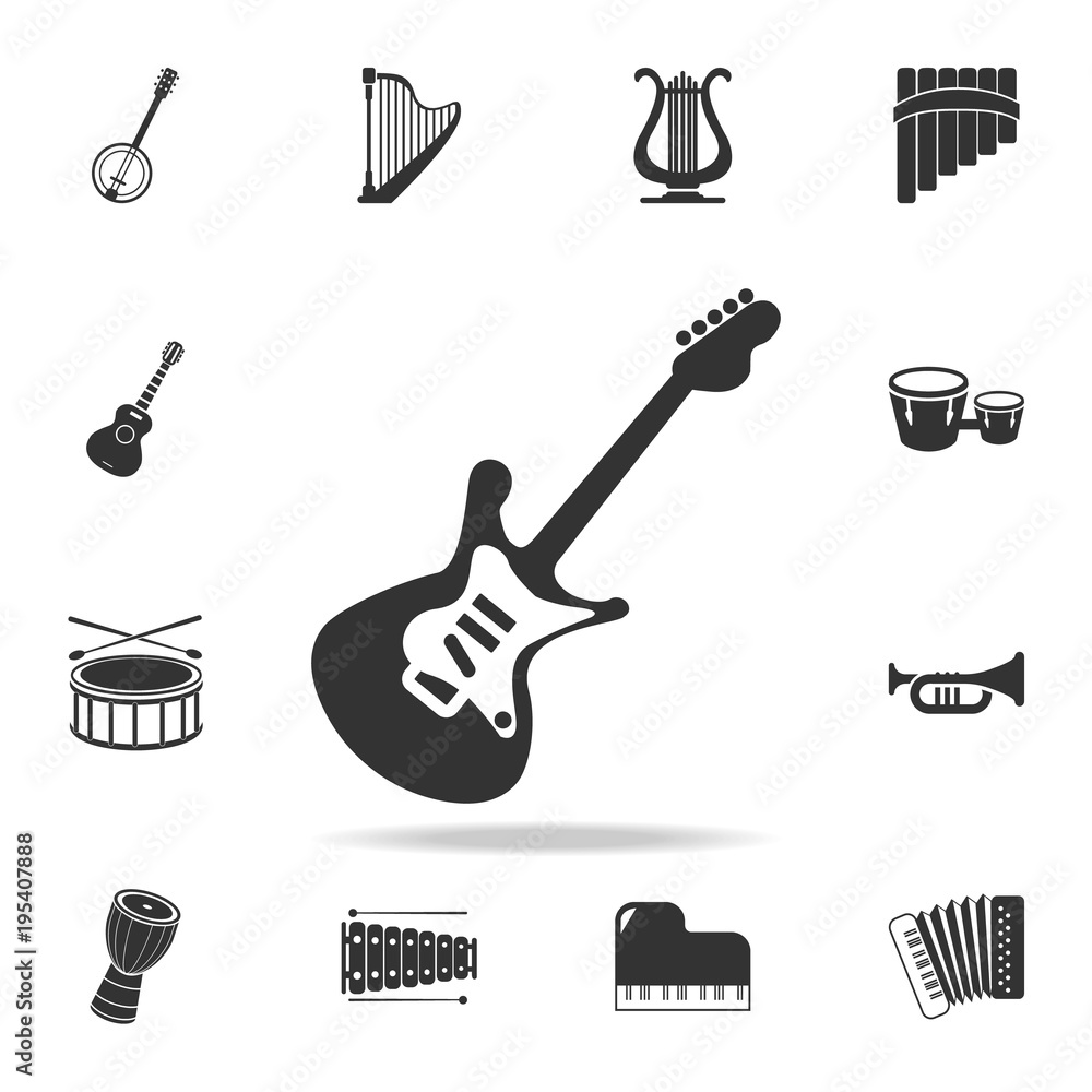 Poster equalizer icon. equalizer sign. detailed set icons of music instrument element icons. premium qualit