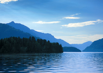 Lake Teletskoye in Altai mountains, Russia