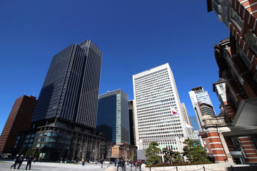 Obraz premium 東京景観 丸の内のオフィスビル