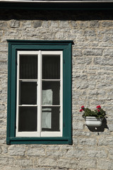 Fototapeta na wymiar WINDOW WITH A SIDE OF FLOWERS