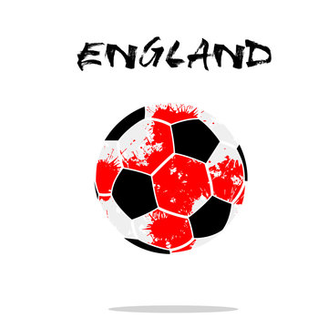 Flag of England as an abstract soccer ball