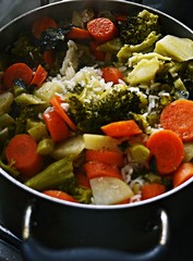 Arroz c/ vegetais, excelente visual e sabor