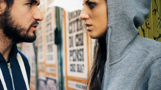 female pusher selling drug in the street to  client