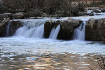 Fototapeta premium waterfall in Sals river in Occitanie, South of France 