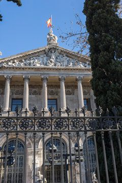 National Archaeological Museum and National Library in City of Madrid, Spain