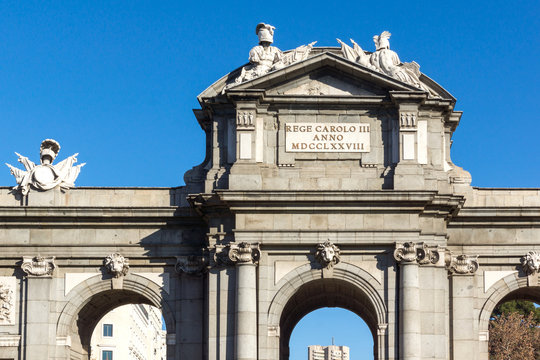 Puerta de Alcala in City of Madrid, Spain