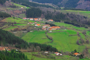 Fototapeta na wymiar Typical Basque views, Valle de Aramaio, Spain