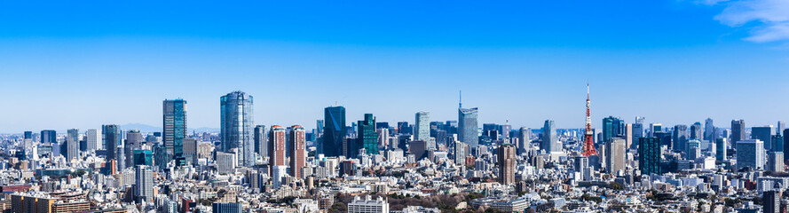 東京都市風景　パノラマ