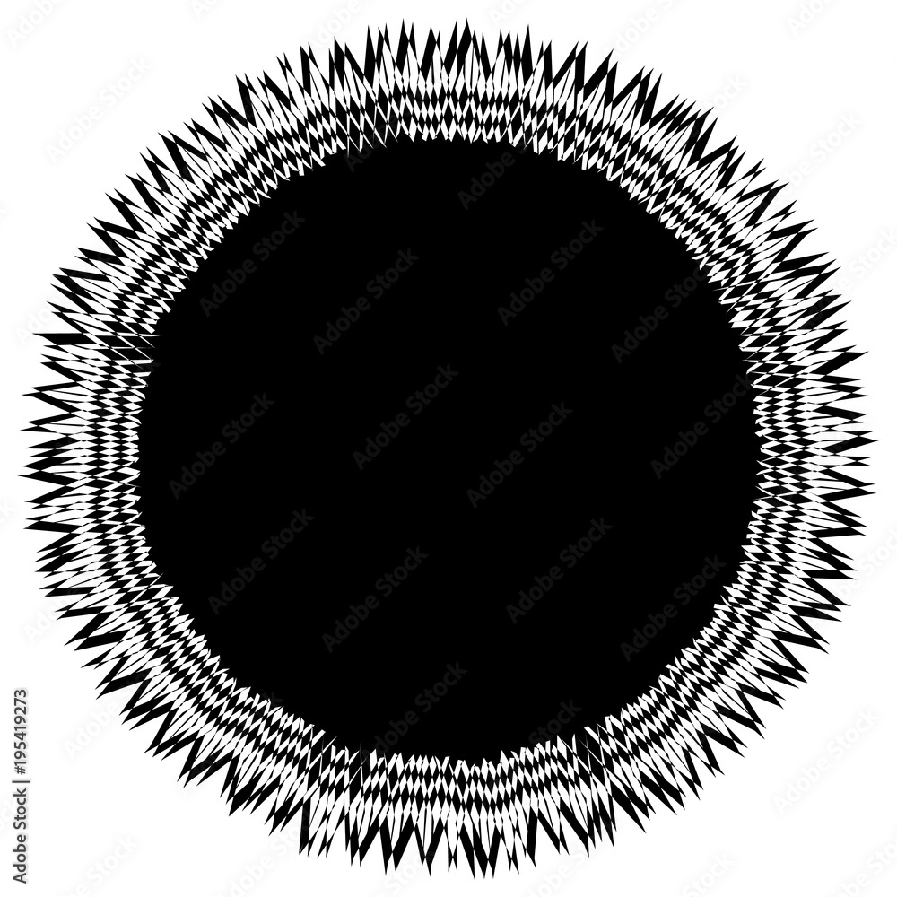 Poster concentric radial element. radiating abstract geometric element