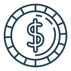 coin money isolated icon