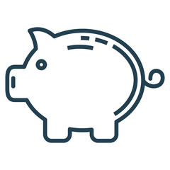 piggy savings isolated icon