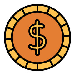 coin money isolated icon
