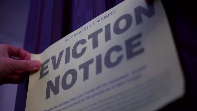 Man Knocks On Door With House Eviction Notice, Repossession, Bank Home Debt 4K