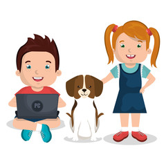 kids with pets characters