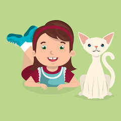 girl with cat character