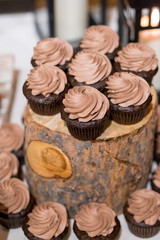 Wedding Cupcakes on Dessert Table