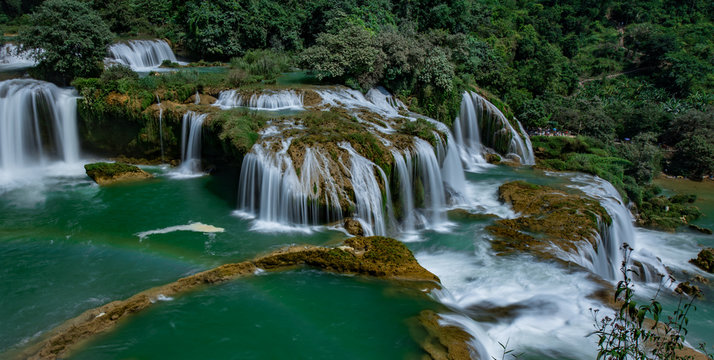 Ban Gioc Waterfall - Detian waterfall Ban Gioc Waterfall - Detian waterfall Ban Gioc Waterfall is the most magnificent waterfall in Vietnam, located in Dam Thuy Commune, Trung Khanh District, Cao Bang