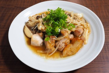 鶏のきのこのあんかけ