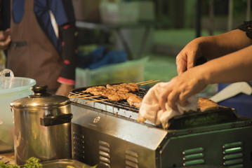 Grilled pork is very commonly eaten foods that people popular almost every region Thailand