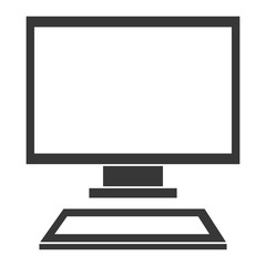desktop computer isolated icon